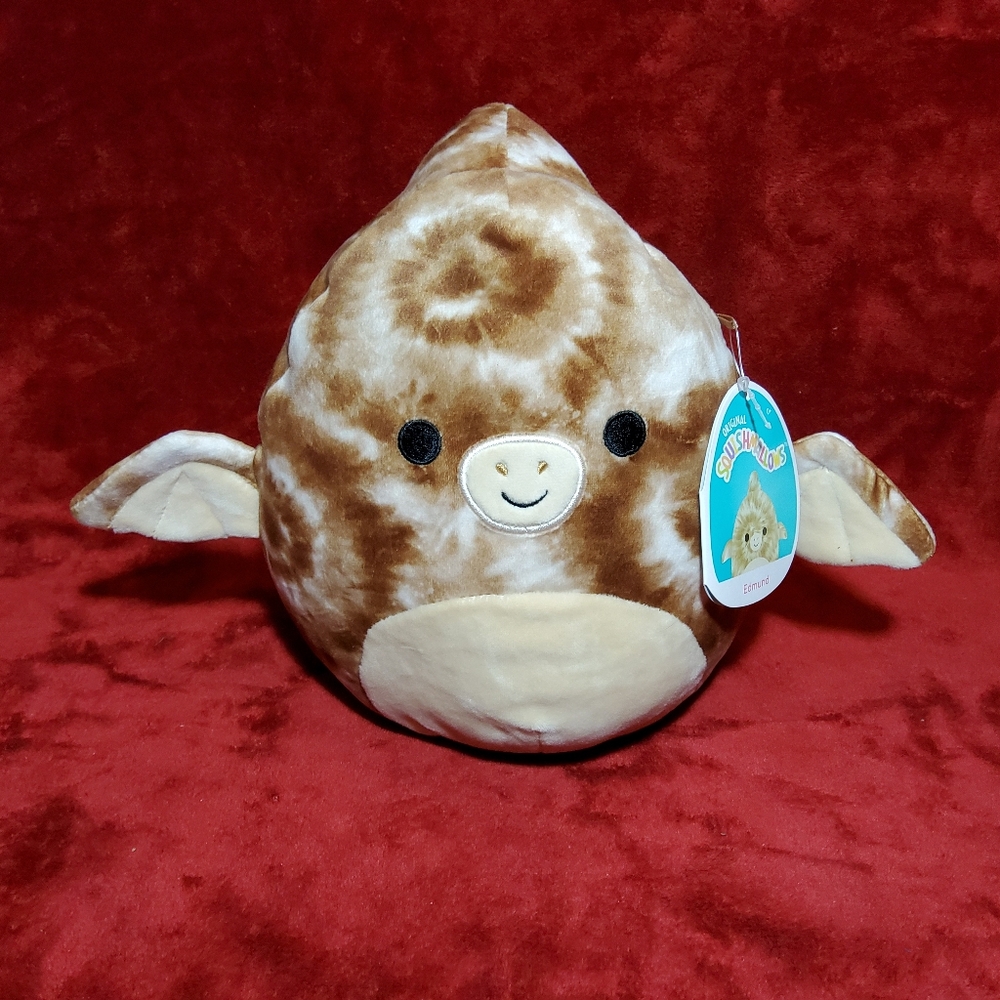Squishmallows Edmund The Pterodactyl Brown Tie Dye Jurassic Dinosaur 8" NWT